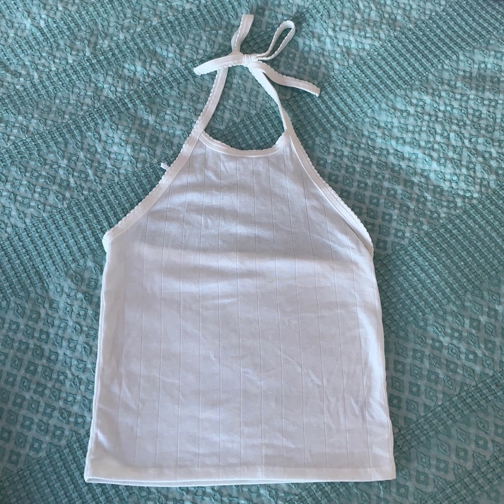 American eagle white halter tank